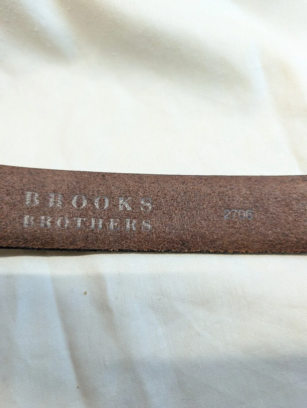 Brooks Brothers VTG Brown Leather Belt Size M with Brass Buckle EUC